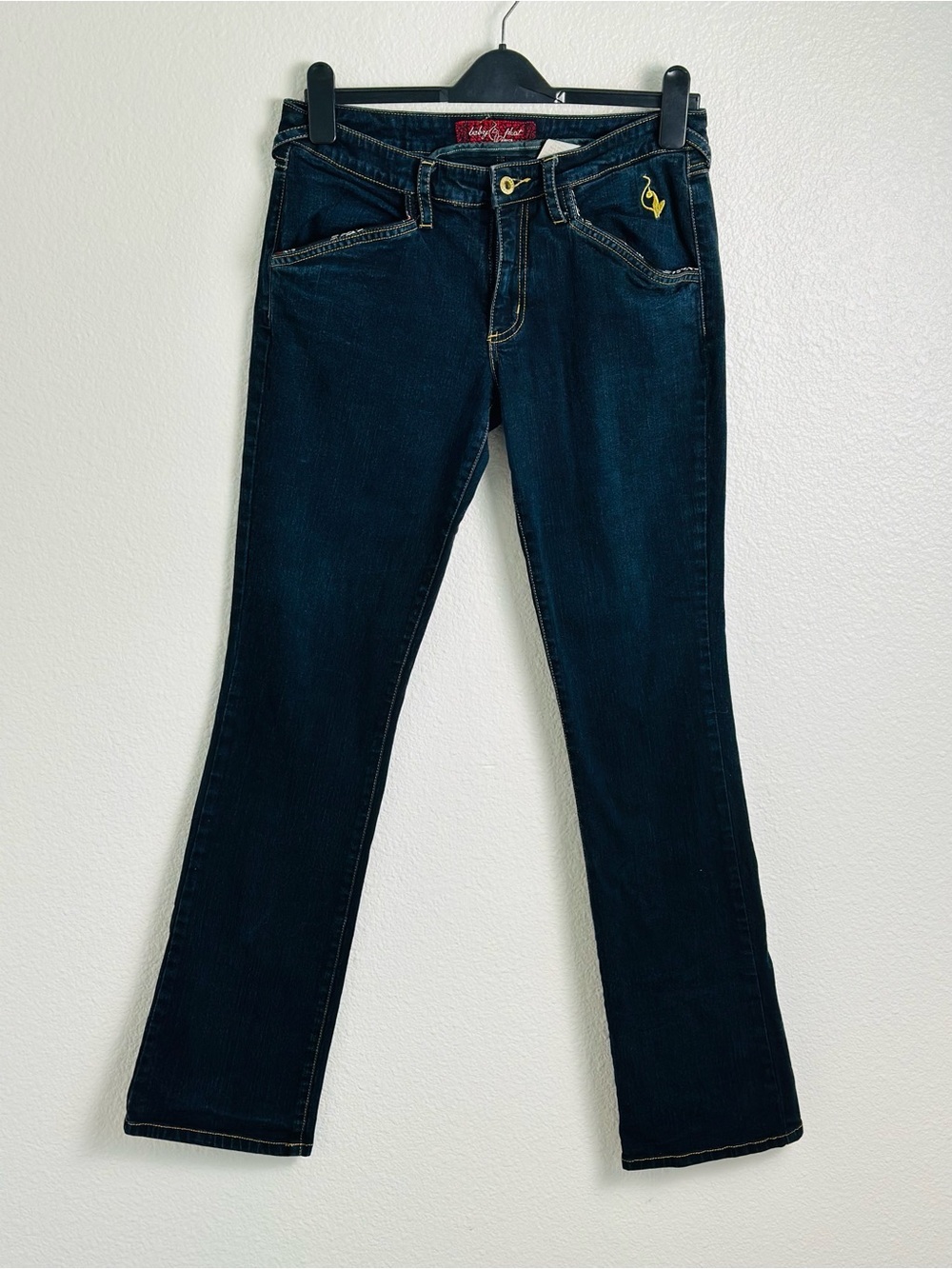 Vintage Y2K Baby Phat Low Rise Jeans in Dark Wash Denim Size 9